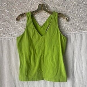 Forenza vintage racer back tank green activewear